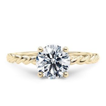 Ascot in Yellow Gold (9k) set with a Round cut diamond.