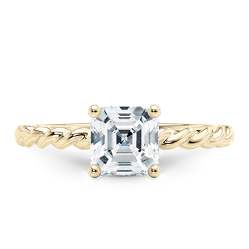 Ascot in Yellow Gold (9k) set with a Asscher cut diamond.