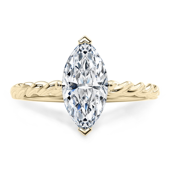 Ascot in Żółte złoto set with a Markiza cut diament.