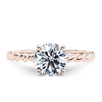 Ascot in Ouro rosa set with a Redondo cut diamante.