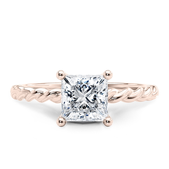 Ascot in Розовое золото set with a Принцесса cut бриллиант.
