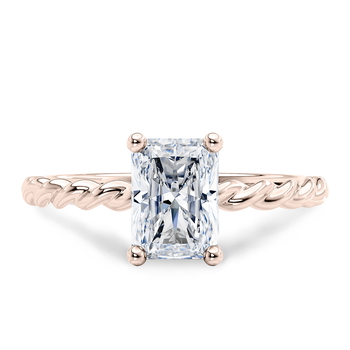 Ascot in Rose Gold set with a Säteilevä cut timantti.