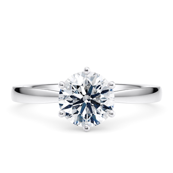 Grace in Hvitt gull (9k) set with a Rund cut diamant.