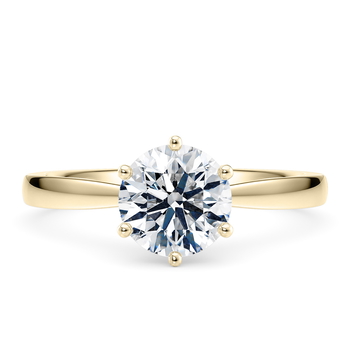 Grace in Žluté zlato set with a Kulaté cut diamant.