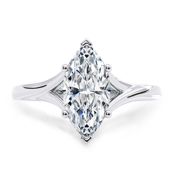 Hanover in Platina set with a Marquise cut diamante.