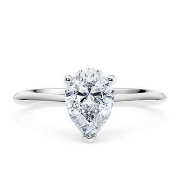 Hope in Białe złoto (9k) set with a Gruszka cut diament.