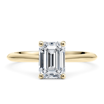 Hope in Žluté zlato (9k) set with a Emerald cut diamant.