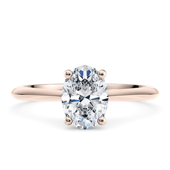 Hope in Rózsa arany set with a Ovális cut gyémánt.