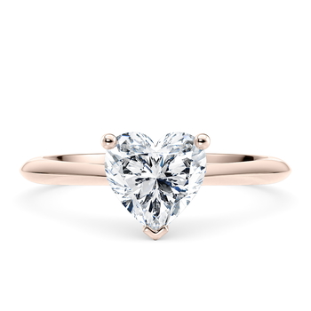 Hope in Or rose set with a Cœur cut diamant.