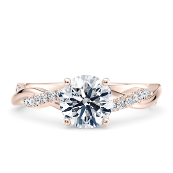 Pirouette in Ouro rosa set with a Redondo cut diamante.