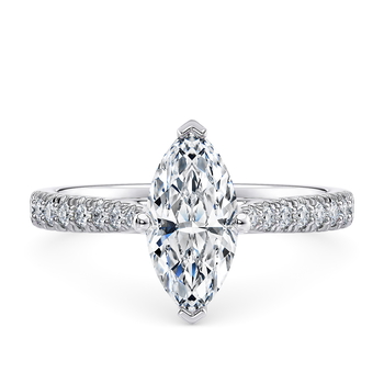 Kindrea in Ouro branco set with a Marquise cut diamante.