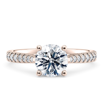 Kindrea in Ouro rosa set with a Redondo cut diamante.