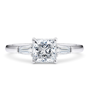 Alexandria in Vitguld (9k) set with a Princess cut diamant.