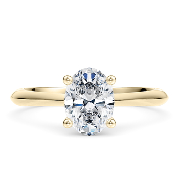 Iris in 黄金（9K） set with a 椭圆形 cut 钻石.