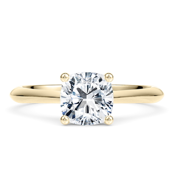 Iris in ذهب أصفر (9 قيراط) set with a وسادة cut ماسة.