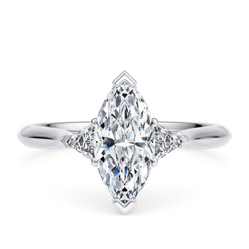 Paris in Hvitt gull (9k) set with a Markise cut diamant.