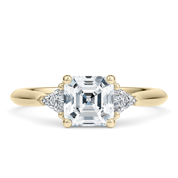 Paris in Желтое золото (9k) set with a Ашер cut бриллиант.