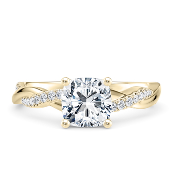 Pirouette in ذهب أصفر (9 قيراط) set with a وسادة cut ماسة.