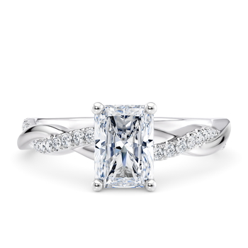 Pirouette in Platina set with a Strålende cut diamant.