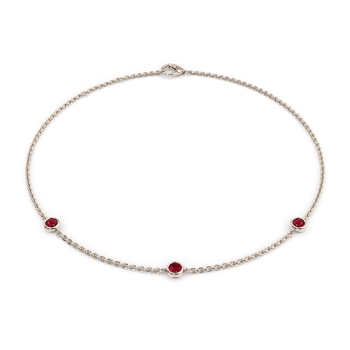 July Birthstone Bracelet - 3 stone in Rose Gold