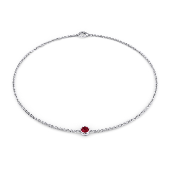 July Birthstone Bracelet - 1 stone in Hvidguld (9k)