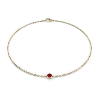 July Birthstone Bracelet - 1 stone in Aur galben