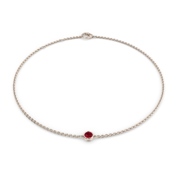 July Birthstone Bracelet - 1 stone in Rose Gold