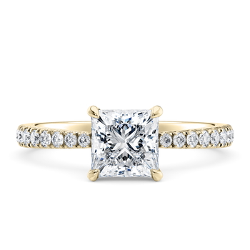 Asteria Classic in Geelgoud set with a Princess cut diamant.
