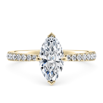 Asteria Classic in Geelgoud set with a Marquise cut diamant.
