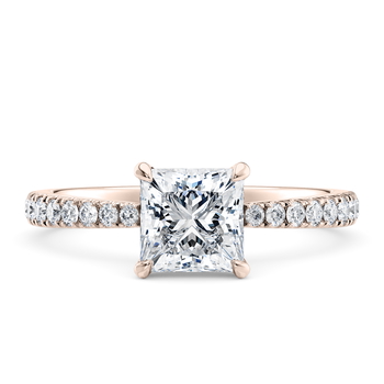 Asteria Classic in Roségoud set with a Princess cut diamant.