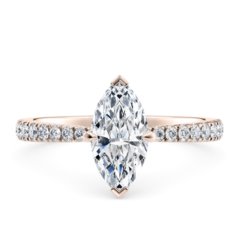 Asteria Classic in Roségoud set with a Marquise cut diamant.