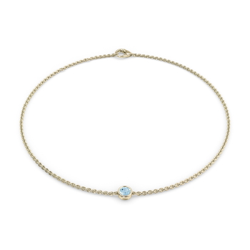 March Birthstone Bracelet - 1 Stone in Sárga arany (9k)