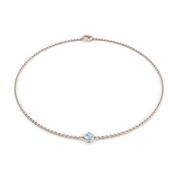 March Birthstone Bracelet - 1 Stone in Rózsa arany