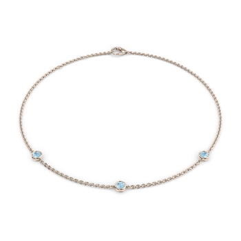 March Birthstone Bracelet - 3 stone in Rózsa arany