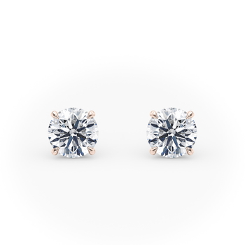 Aria in Or rose set with a Taille ronde cut diamant.