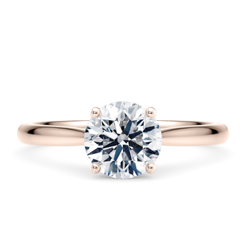 Lumina in Roséguld set with a Rund cut diamant.