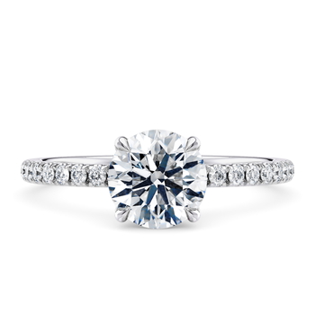 Aura in Vitguld (9k) set with a Rund cut diamant.