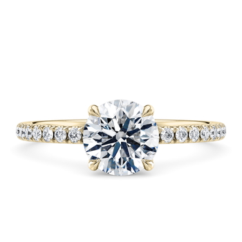 Aura in Gult gull (9k) set with a Rund cut diamant.