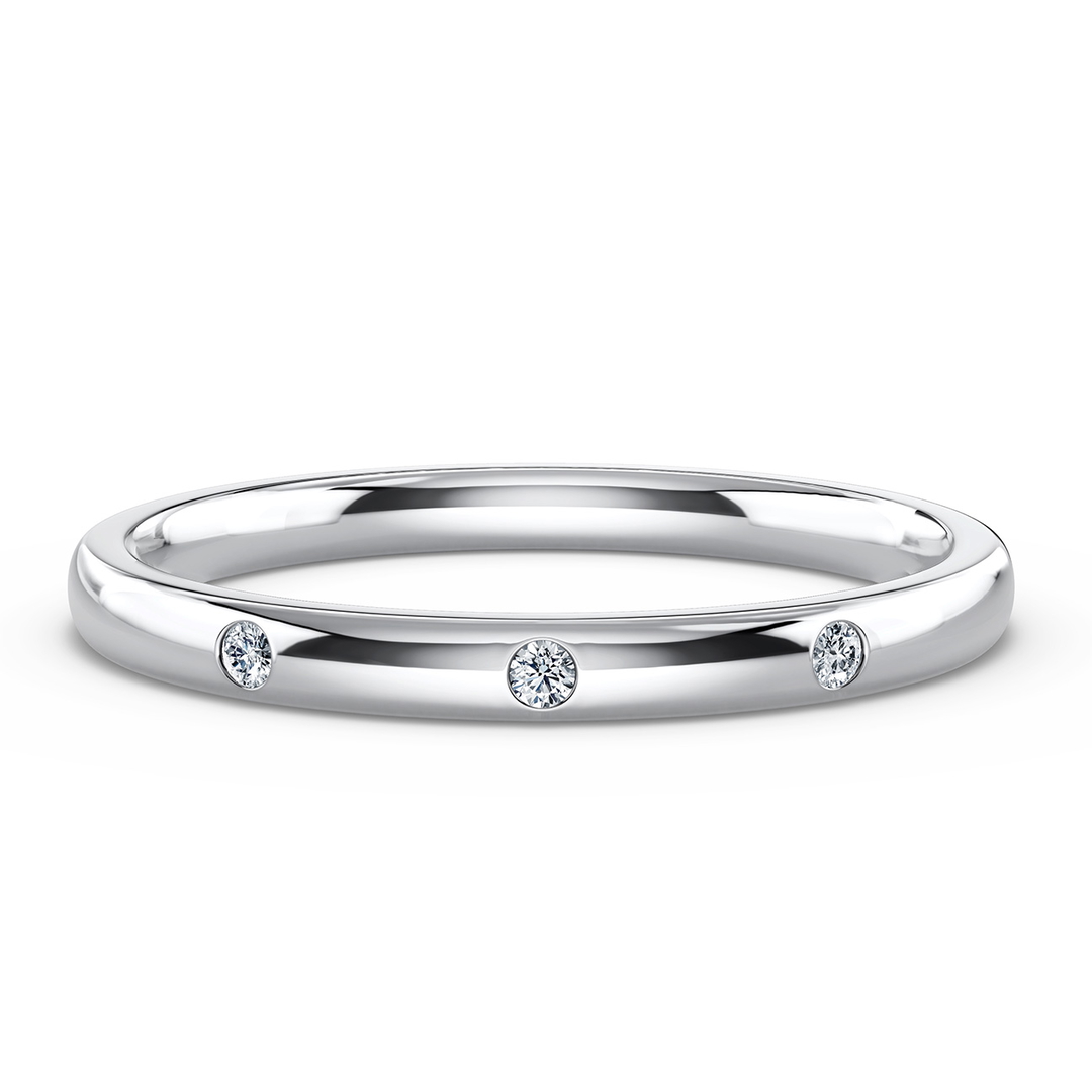 Wedding Ring in Platinum (950) with a Medium profile and 2mm width