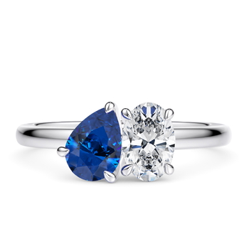 Toi et Moi Sapphire in Białe złoto