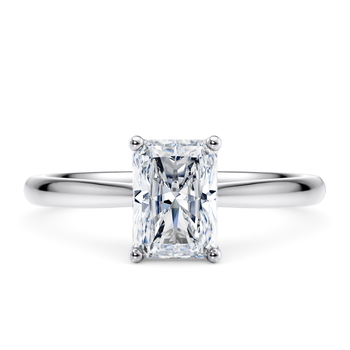 Lumina in Witgoud (9k) set with a Radiant cut diamant.