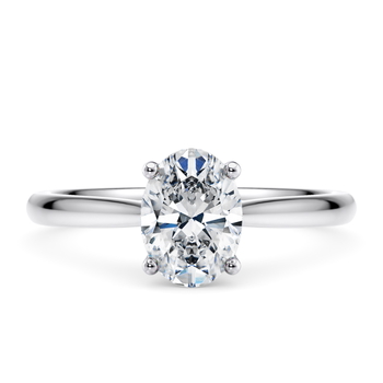Lumina in Bílé zlato (9k) set with a Oválný cut diamant.