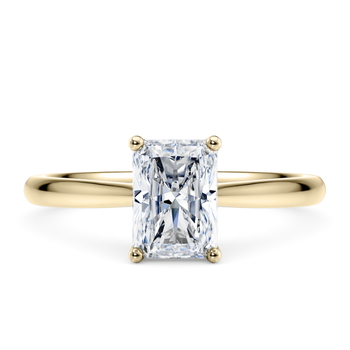 Lumina in Or jaune (9k) set with a Taille radiant cut diamant.