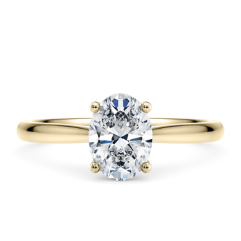 Lumina in Geel Goud (9k) set with a Ovaal cut diamant.