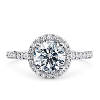 Aphrodite in Vitguld (9k) set with a Rund cut diamant.