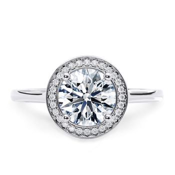 Minerva in Vitguld (9k) set with a Rund cut diamant.