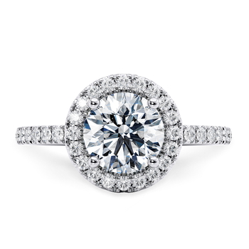 Isabella in Vitguld (9k) set with a Rund cut diamant.