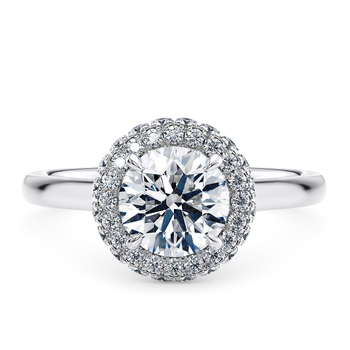 Cassia in White Gold set with a Round cut diamond.