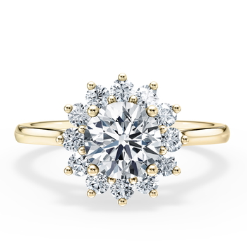 Edwardia in Żółte złoto set with a Brylant cut diament.