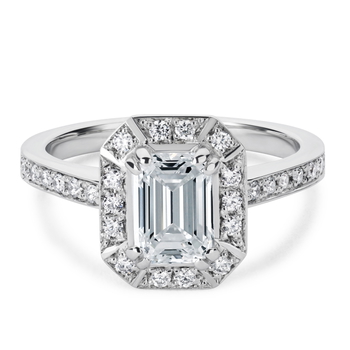 Zelda in Hvidguld (9k) set with a Octagon cut diamant.